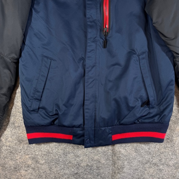 Nike NFL New England Patriots Reversible Bomber Jacket Blue Gray Size M - Picture 7 of 15